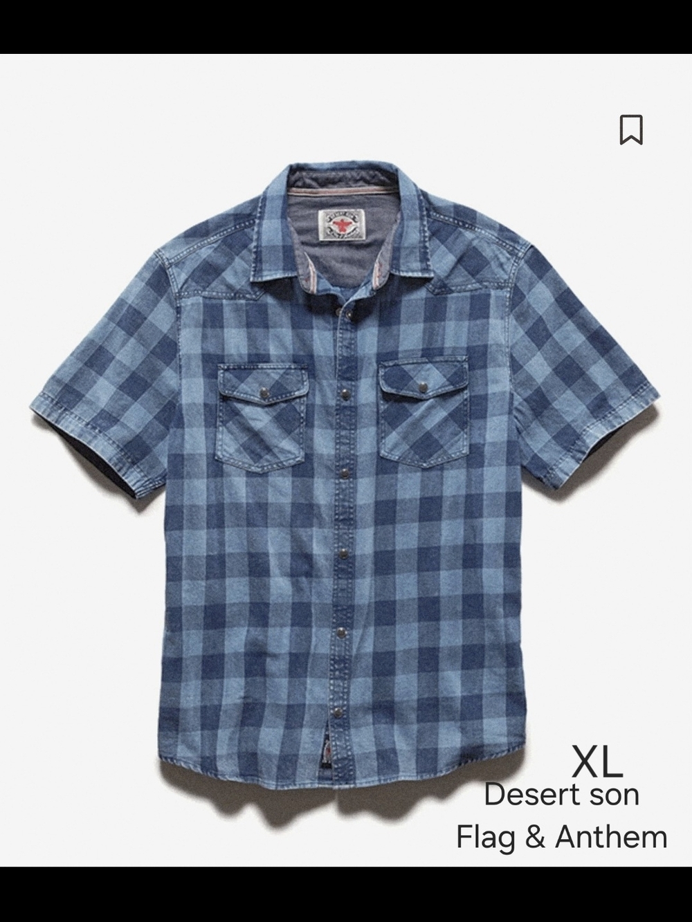 Desert Son Men’s Blue Plaid Short-Sleeve Shirt